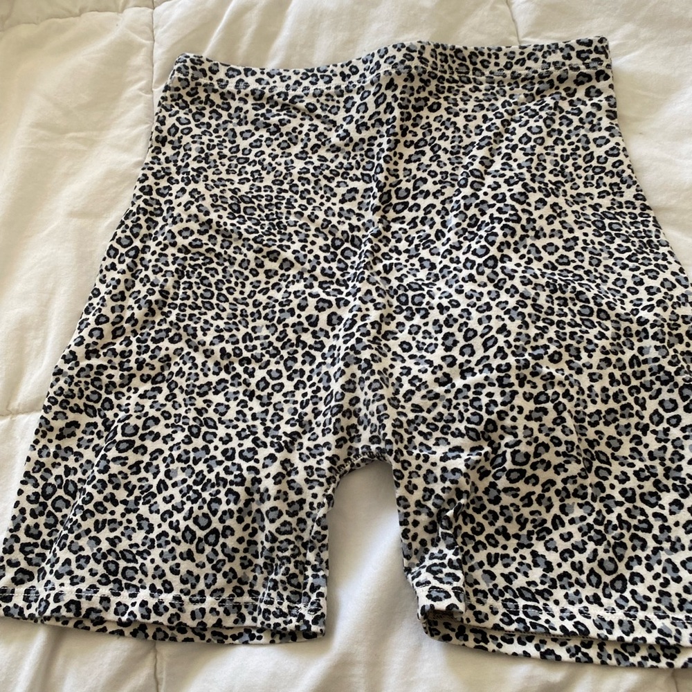 brandy melville cheetah biker shorts